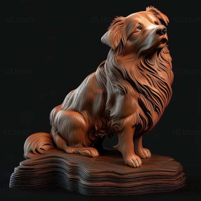 3D model English Shepherd dog (STL)